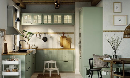 Lysegrønt kjøkken fra IKEA