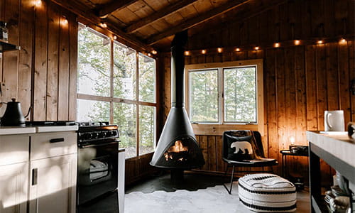 Peiskos på hytta