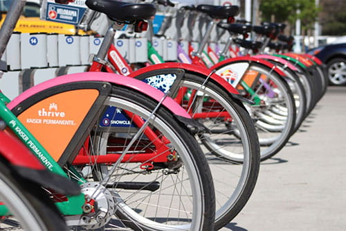 Leie sykler for å reise rundt